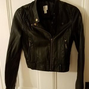 Lauren Conrad Black leather like Jacket